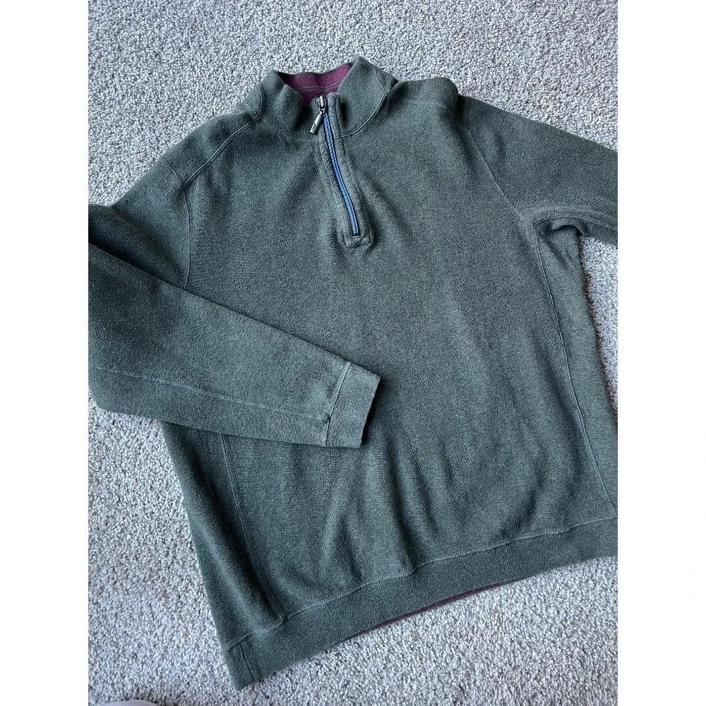 Tommy Bahama crew neck khaki sweater‎ pullover men size L